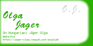 olga jager business card
